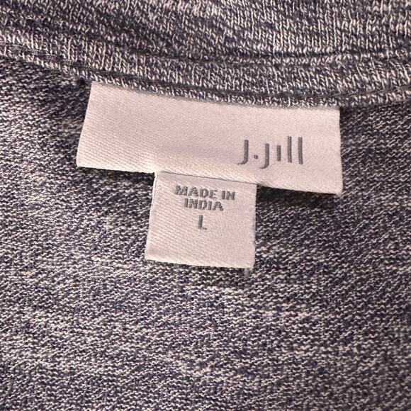 J. Jill Large Knit Tunic Top Long Sleeve Marled Hi-Low Hem Stretch Scoop Neck - Picture 7 of 9